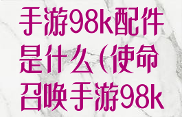 《使命召唤》手游98k配件是什么(使命召唤手游98k配件贴吧)