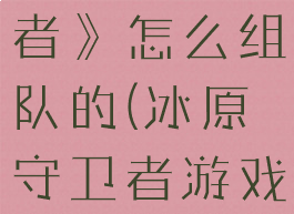 《冰原守卫者》怎么组队的(冰原守卫者游戏视频)