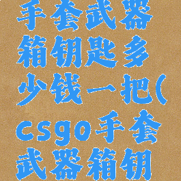 《csgo》手套武器箱钥匙多少钱一把(csgo手套武器箱钥匙价格)