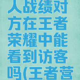 王者营地怎么查别人战绩对方在王者荣耀中能看到访客吗(王者营地怎样查别人战绩)