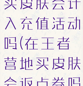 王者营地购买皮肤会计入充值活动吗(在王者营地买皮肤会返点券吗)