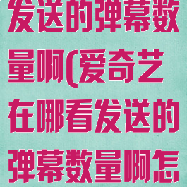 爱奇艺在哪看发送的弹幕数量啊(爱奇艺在哪看发送的弹幕数量啊怎么设置)