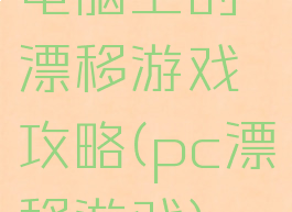 电脑上的漂移游戏攻略(pc漂移游戏)