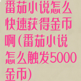 番茄小说怎么快速获得金币啊(番茄小说怎么触发5000金币)