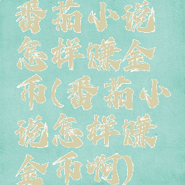 番茄小说怎样赚金币(番茄小说怎样赚金币啊)