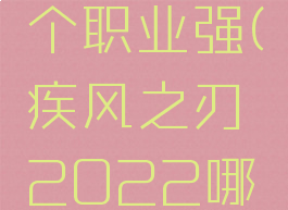 疾风之刃2022哪个职业强(疾风之刃2022哪个职业强势)