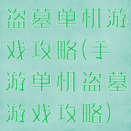 盗墓单机游戏攻略(手游单机盗墓游戏攻略)