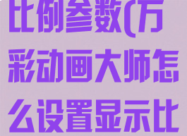 万彩动画大师怎么设置显示比例参数(万彩动画大师怎么设置显示比例参数不一样)