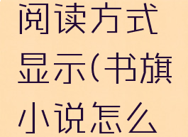 书旗小说怎么设置阅读方式显示(书旗小说怎么设置上下滑动)