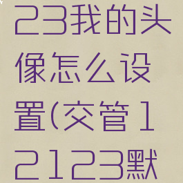 交管12123我的头像怎么设置(交管12123默认头像)