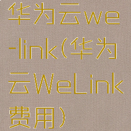 华为云we-link(华为云WeLink费用)