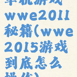 单机游戏wwe2011秘籍(wwe2015游戏到底怎么操作)