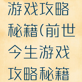 前世今生游戏攻略秘籍(前世今生游戏攻略秘籍视频)