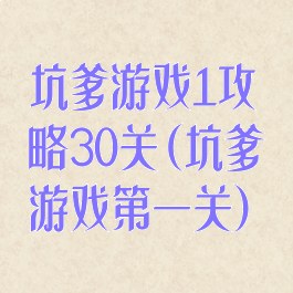 坑爹游戏1攻略30关(坑爹游戏第一关)