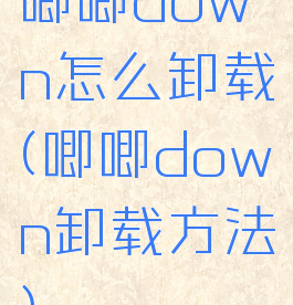 唧唧down怎么卸载(唧唧down卸载方法)