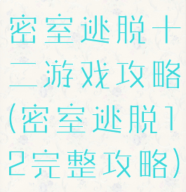 密室逃脱十二游戏攻略(密室逃脱12完整攻略)