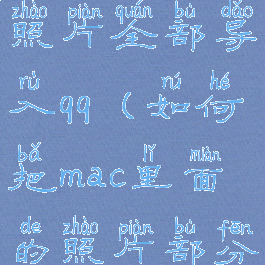 如何把mac照片全部导入qq(如何把mac里面的照片部分导入手机)