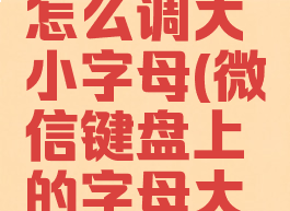 微信键盘怎么调大小字母(微信键盘上的字母大小怎么调)