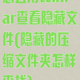 怎么用winrar查看隐藏文件(隐藏的压缩文件夹怎样查找)