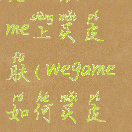 怎么在wegame上买皮肤(wegame如何买皮肤)