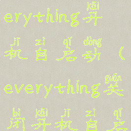 怎么设置everything开机自启动(everything关闭开机自启)