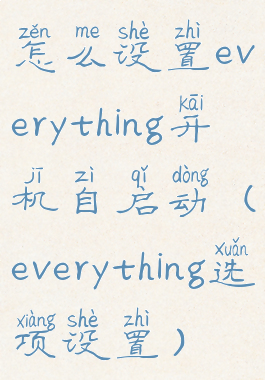 怎么设置everything开机自启动(everything选项设置)