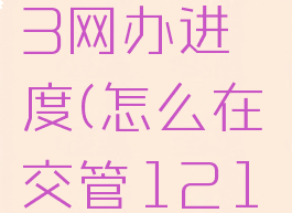 怎样看交管12123网办进度(怎么在交管12123上查网办进度)