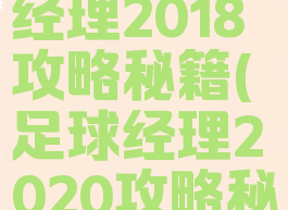 手游足球经理2018攻略秘籍(足球经理2020攻略秘籍)