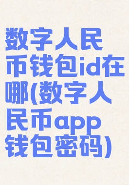 数字人民币钱包id在哪(数字人民币app钱包密码)