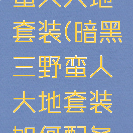 暗黑三野蛮人大地套装(暗黑三野蛮人大地套装如何配备技能)