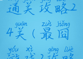 最囧游戏2通关攻略24关(最囧游戏2攻略大全)