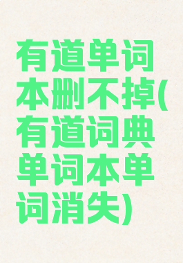 有道单词本删不掉(有道词典单词本单词消失)