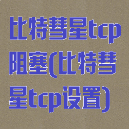 比特彗星tcp阻塞(比特彗星tcp设置)