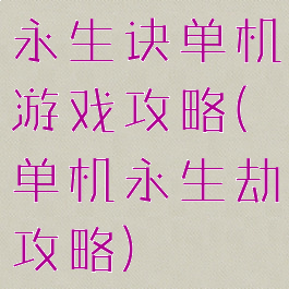 永生诀单机游戏攻略(单机永生劫攻略)