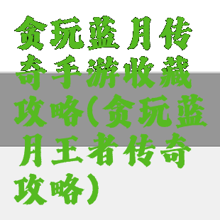 贪玩蓝月传奇手游收藏攻略(贪玩蓝月王者传奇攻略)