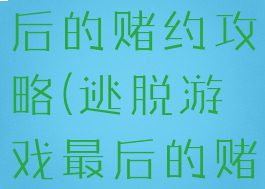 逃脱游戏最后的赌约攻略(逃脱游戏最后的赌约怎么过)