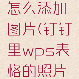 钉钉表格怎么添加图片(钉钉里wps表格的照片怎么添加)