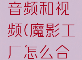 魔影工厂怎么合成音频和视频(魔影工厂怎么合成音频和视频教程)