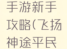 飞扬神途手游新手攻略(飞扬神途平民攻略)