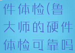 鲁大师的硬件体检(鲁大师的硬件体检可靠吗)