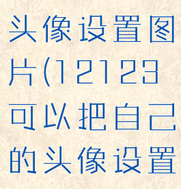 12123可以把自己的头像设置图片(12123可以把自己的头像设置图片上去吗)