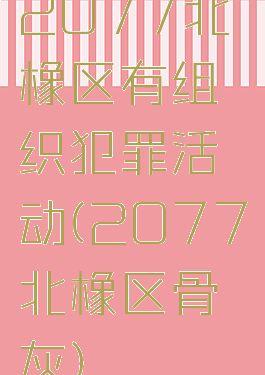 2077北橡区有组织犯罪活动(2077北橡区骨灰)