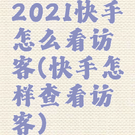 2021快手怎么看访客(快手怎样查看访客)