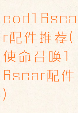 cod16scar配件推荐(使命召唤16scar配件)