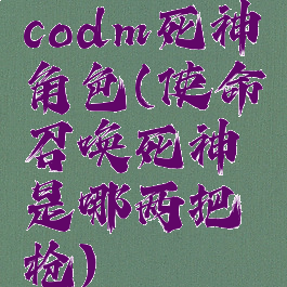 codm死神角色(使命召唤死神是哪两把枪)