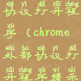 chrome外部协议打开程序(chrome外部协议打开程序提示)