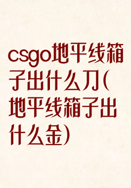 csgo地平线箱子出什么刀(地平线箱子出什么金)