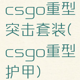 csgo重型突击套装(csgo重型护甲)