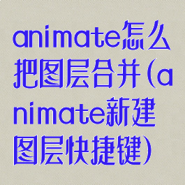 animate怎么把图层合并(animate新建图层快捷键)