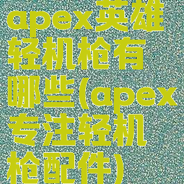 apex英雄轻机枪有哪些(apex专注轻机枪配件)